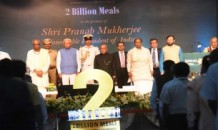 Celebrating 2 Billion Meals With Shri Pranab Mukherjee, Honourable President of India