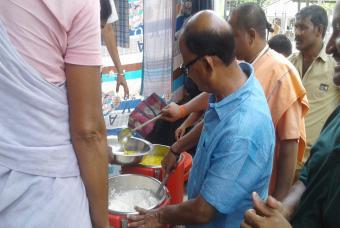 Over 650 people are being served hot food